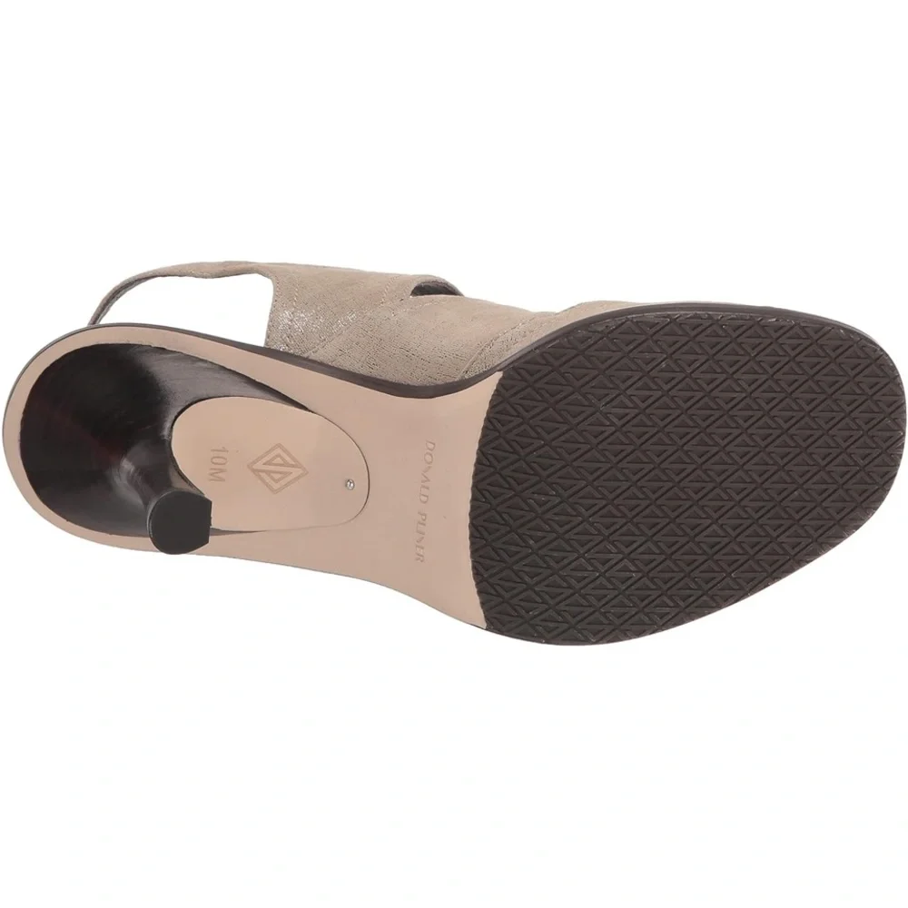 Donald Pliner Effi Women's Heeled Sandal‎ Natural Suede Size 8.5